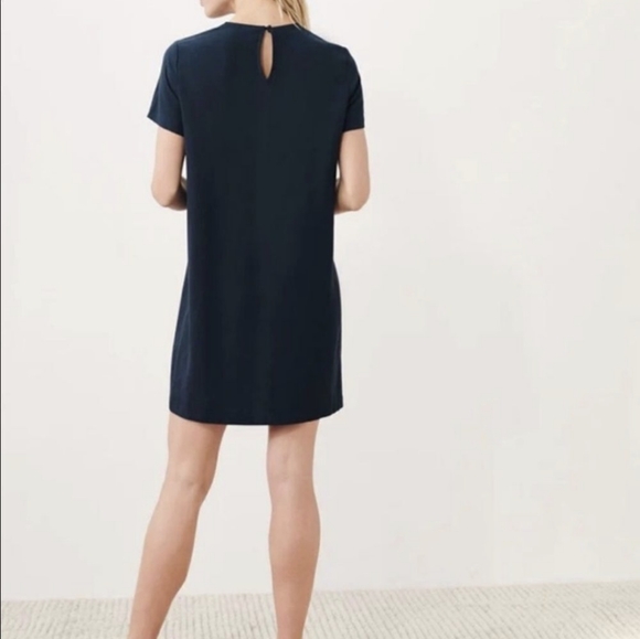 JENNI KAYNE Palmer Crepe T-Shirt Dress in Navy Blue Size Small - Picture 6 of 14
